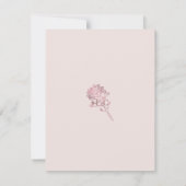 Pink Pearl Botanische UAWG RSVP Karte (Rückseite)