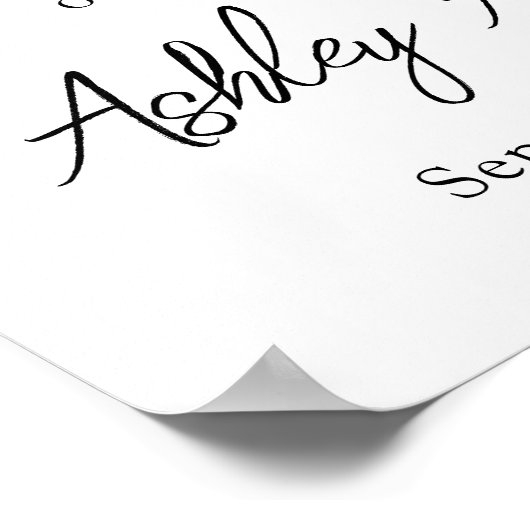 Pink Pearl Bow Baptism Welcome  Poster (Ecke)