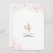 Pink Pearl Bow Coquette Girl Einladung (Rückseite)