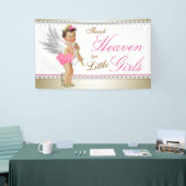 Pink Pearl High Heel Princess Angel Baby Dusche Banner (Messeveranstaltung)