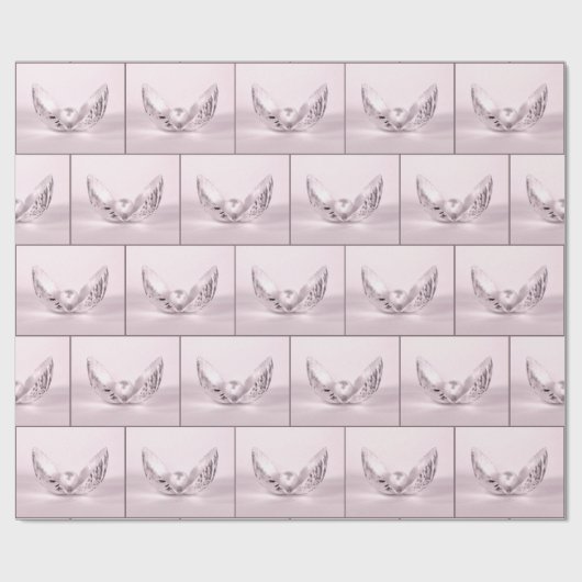 Pink Pearl in Seashell Geschenkpapier (Flach)