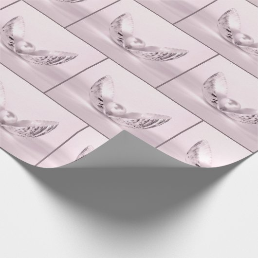 Pink Pearl in Seashell Geschenkpapier (Ecke)