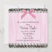 Pink Pearl Leopard Sweet 16 Party Einladung (Rückseite)