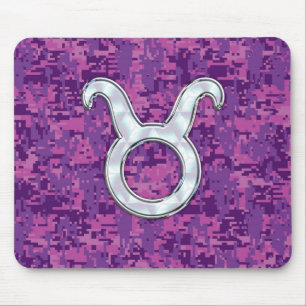 Pink Pearl Like Taurus Zodiac Sign auf der digital Mousepad