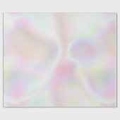 Pink Pearl Opal Iridescent Holographic Geschenkpapier (Flach)