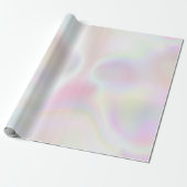 Pink Pearl Opal Iridescent Holographic Geschenkpapier (Ungerollt)