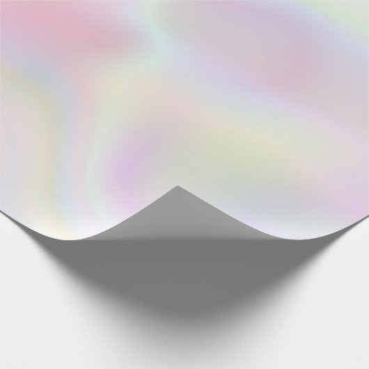 Pink Pearl Opal Iridescent Holographic Geschenkpapier (Ecke)