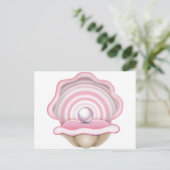Pink Pearl Oyster Postkarte (Stehend Vorderseite)