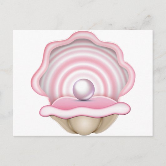 Pink Pearl Oyster Postkarte (Vorderseite)