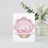 Pink Pearl Oyster Postkarte (Stehend Vorderseite)