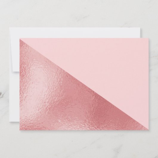 Pink Pearl Wasserfarbe Blumenmagen Save the Date (Rückseite)