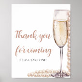Pink Pearls and Prosecco Danke für die Teilnahme a Poster (Vorne)