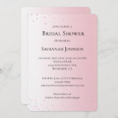Pink Pearls Brautparty Einladung (Vorne/Hinten)