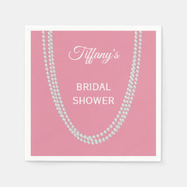 Pink-Pearls-Brautparty Serviette