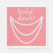 pink pearls bridal shower serviette (Vorderseite)