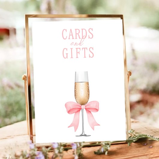 Pink Pearls & Prosecco Brautparty Karten Geschenke Poster