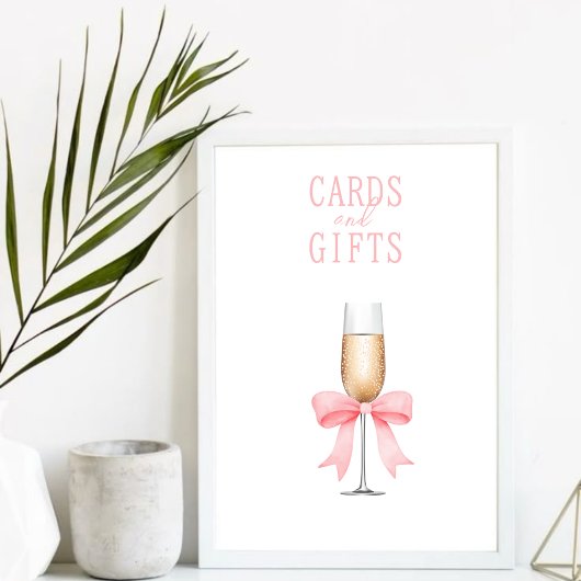 Pink Pearls & Prosecco Brautparty Karten Geschenke Poster