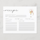 Pink Pearls & Prosecco Brautparty Weinkarte (Vorderseite)