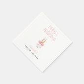 Pink Pearls & Prosecco Brautparty Zeichen Serviette (Ecke)