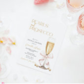 Pink Pearls & Prosecco Brunch Brautparty Einladung