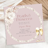 Pink Pearls Prosecco Einladung