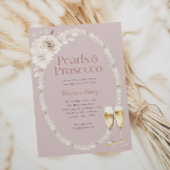 Pink Pearls und Prosecco Bridal Einladung