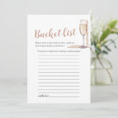 Pink Pearls und Prosecco-Hochzeitszettel Einladung (Stehend Vorderseite)