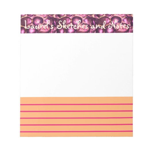 Pink Pebbled Glam kleine Skizze und Notizblock (Vorderseite)