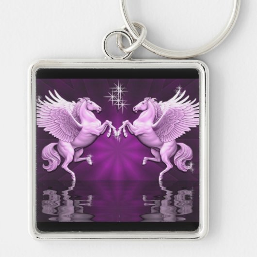 Pink Pegasus Reflections Key Chain Schlüsselanhänger (Vorne)