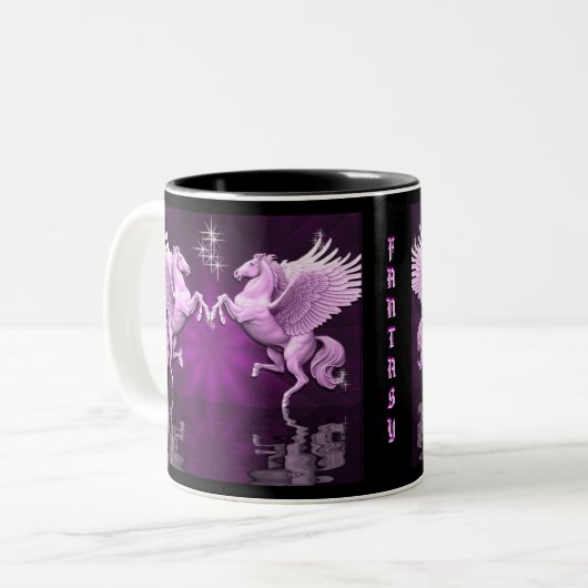 Pink Pegasus Reflections Tasse (Vorderseite Links)