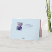 Pink Pelargonium Love has the Greatest floral Card Karte (Rückseite)