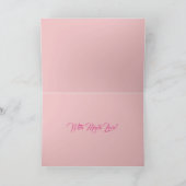 Pink Pelargonium Love has the Greatest floral Card Karte (Innenseite)