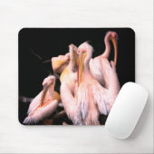 Pink Pelicans Mousepad (Mit Mouse)