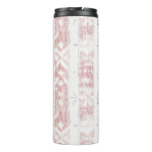 Pink Penguin Snowflakes Weihnachten Thermosbecher (Rückseite)