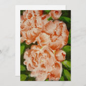 Pink Peoney Feiertagskarte (Vorne/Hinten)