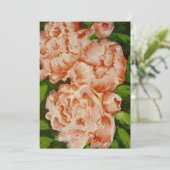 Pink Peoney Feiertagskarte (Stehend Vorderseite)