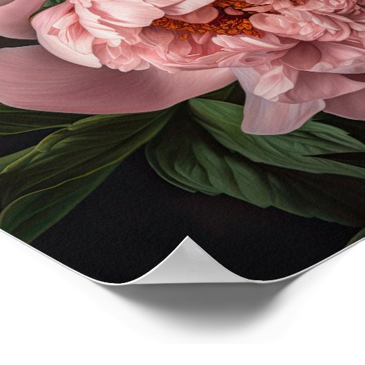 Pink Peongs Blume Art Print Poster (Ecke)