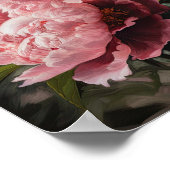 Pink Peongs Blume Art Print Poster (Ecke)