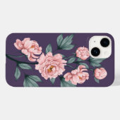 Pink Peongs Blume Floral Wasserfarbe Case-Mate iPhone Hülle (Rückseite (Horizontal))