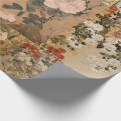 Pink Peongs und Rose Antike Kunst Geschenkpapier (Ecke)