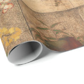 Pink Peongs und Rose Antike Kunst Geschenkpapier (Rolleneckpunkt)