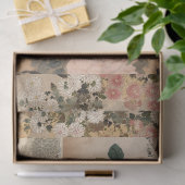 Pink Peongs und Rose Antike Kunst Seidenpapier (Geschenk)