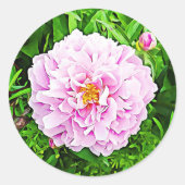 Pink Peonie Floral Stickers (Vorderseite)