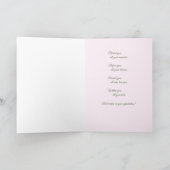 Pink Peonies Abschluss Card Karte (Innenseite)