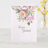 Pink Peonies Abschluss Card Karte (Gelbe Blume)