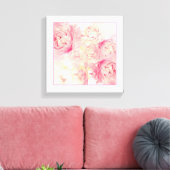 Pink Peonies Abstrakt Art Gestrickte Leinwand (Insitu (Wohnzimmer))