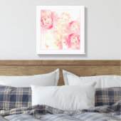 Pink Peonies Abstrakt Art Gestrickte Leinwand (Insitu (Schlafzimmer))