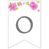 Pink Peonies Anpassbare Jeden Anlaß-Banner Wimpelkette (Zweite Fahne)