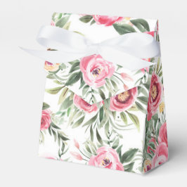 Pink Peonies Aquarellfarben-Blume Geschenkschachtel