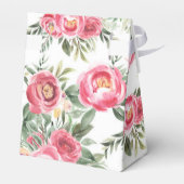 Pink Peonies Aquarellfarben-Blume Geschenkschachtel (Rückseite)